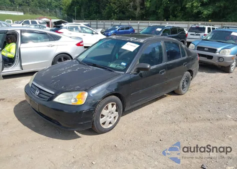 2002 Honda Civic Ex z USA, uszkodzony, nr VIN 2HGES26772H584672